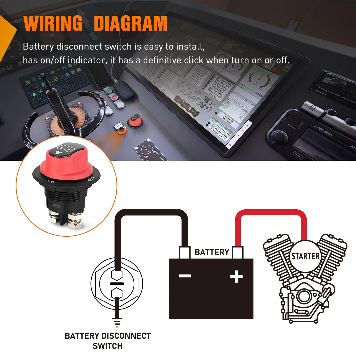 100A ON/OFF Disconnetc Battery Switch
