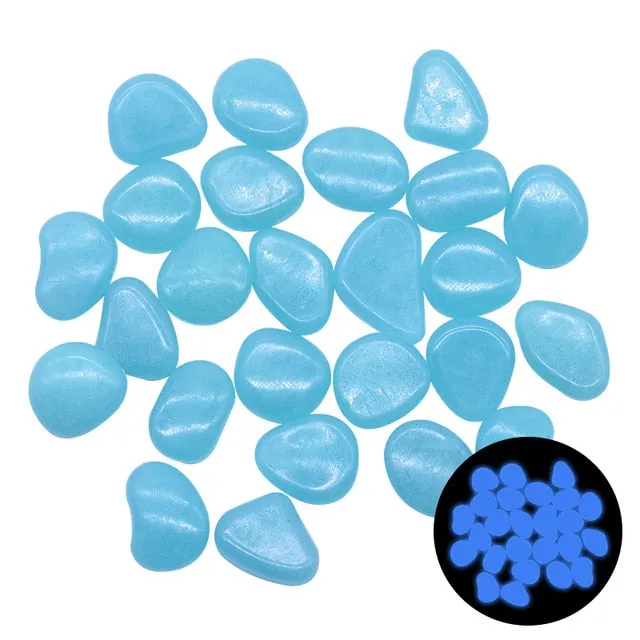 25/50pcs Glow in the Dark Garden Pebbles