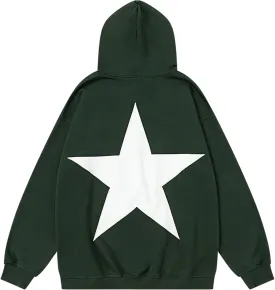 Aelfric Eden Star Hoodies Y2k Oversized Graphic Hoodies Aesthetic 90s Crewneck Sweatshirt Long Sleeve Pullover Tops