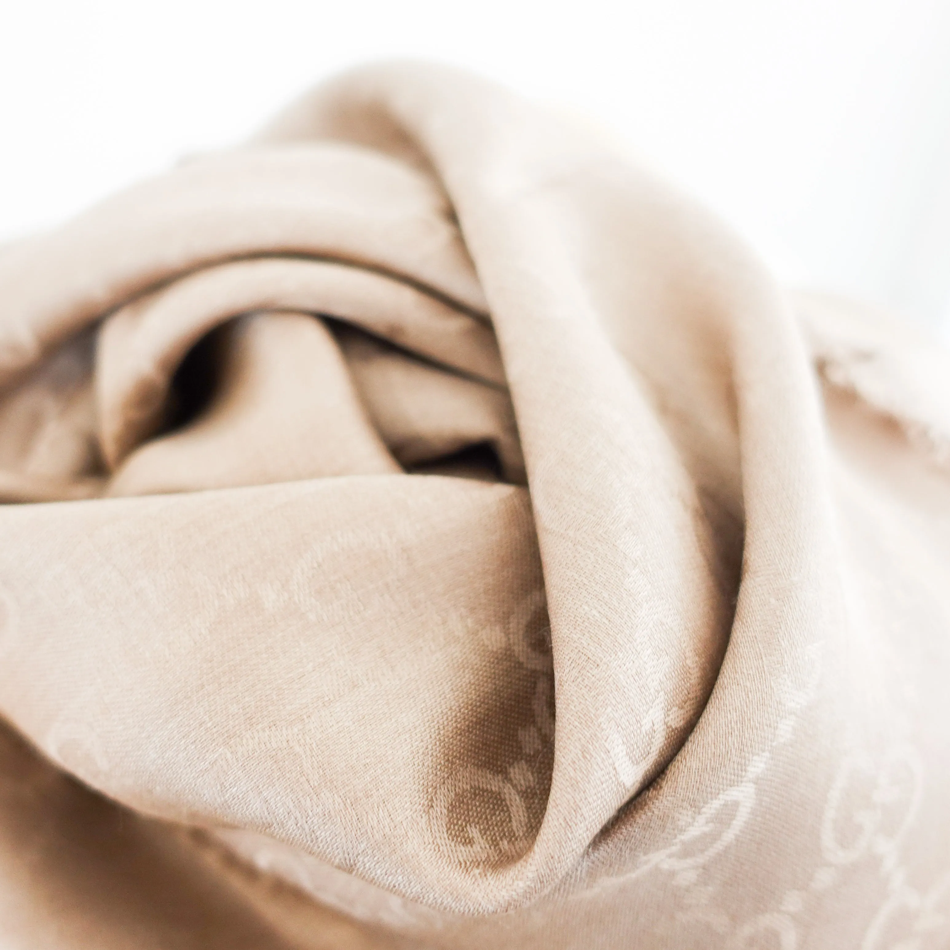 Beige monogram scarf £225