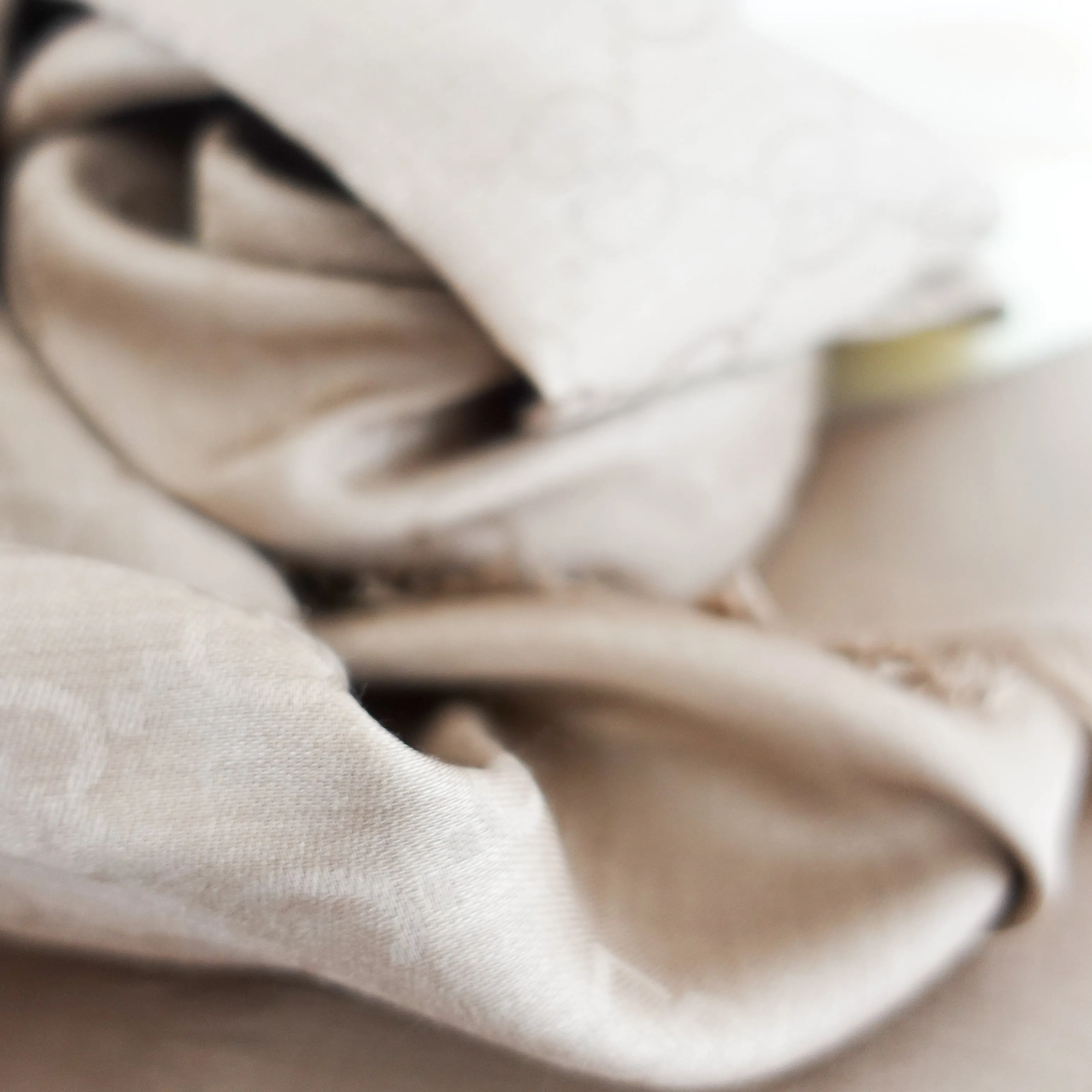 Beige monogram scarf £225