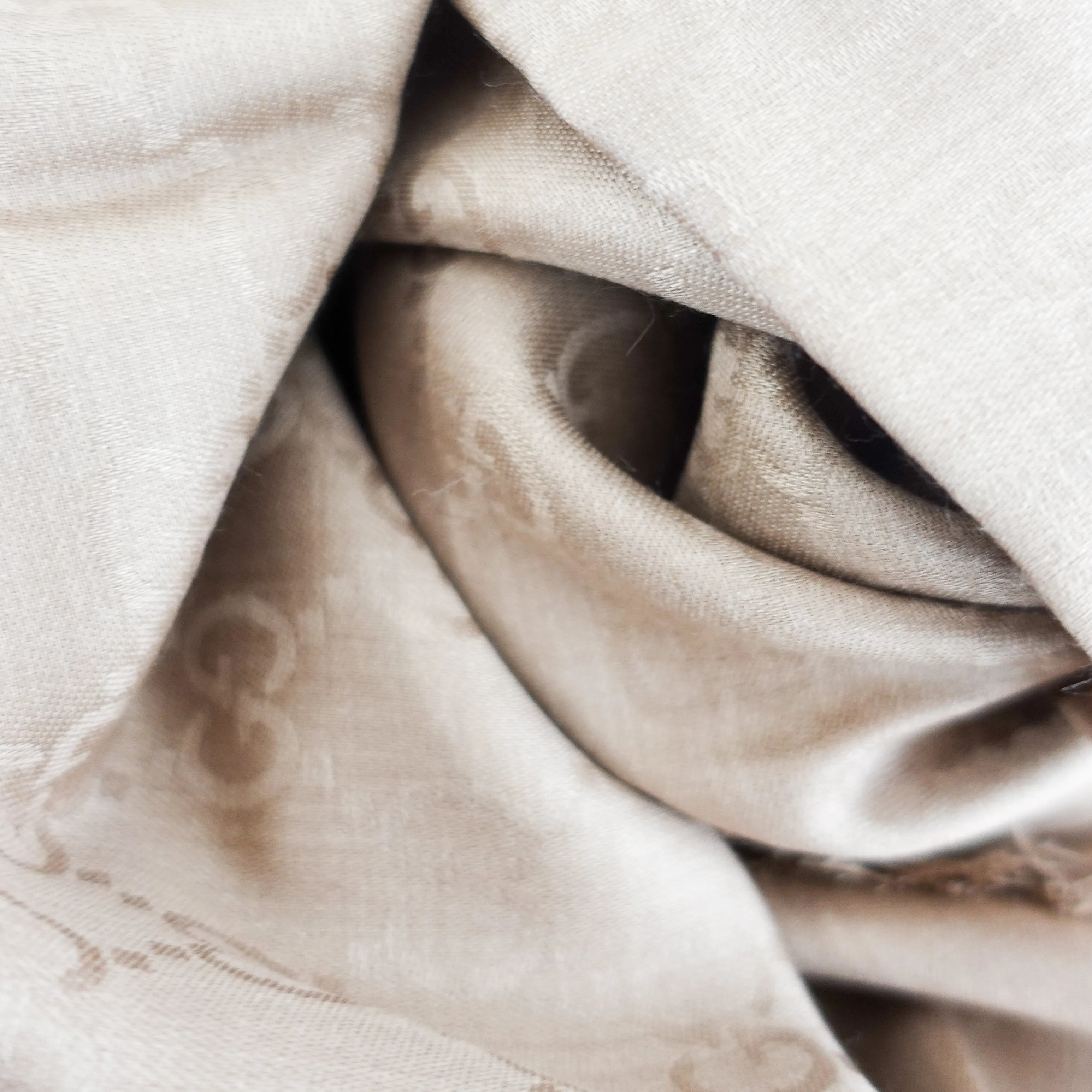 Beige monogram scarf £225