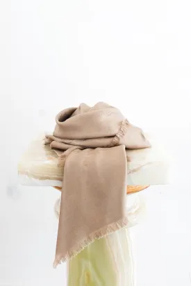 Beige monogram scarf £225