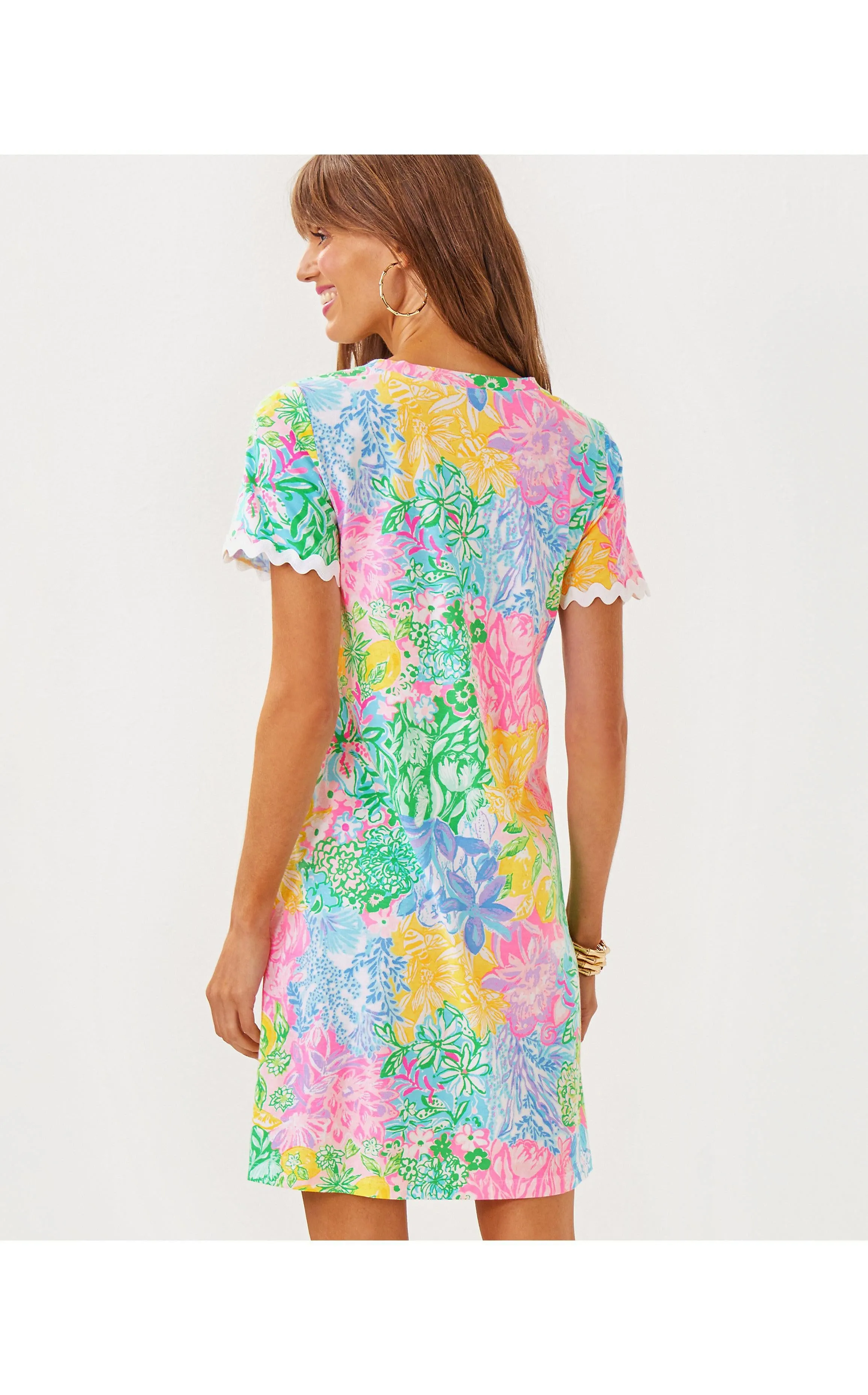 Cody Short Sleeve Dress Bright Delight Patch