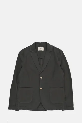 Cotton Linen Blazer Dark Sage