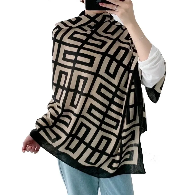 Fashion  Wild Super Large Sunscreen Silk Scarf
