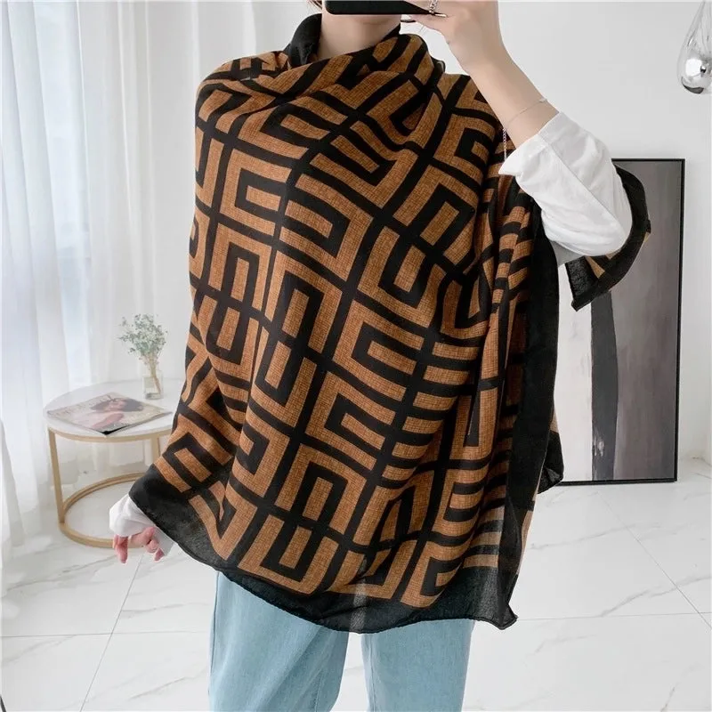 Fashion  Wild Super Large Sunscreen Silk Scarf