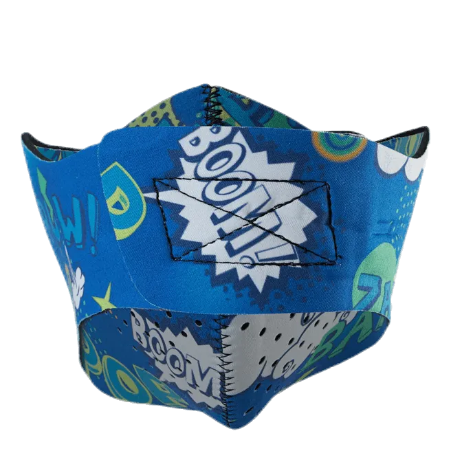 Jr Printed Facemask Blue