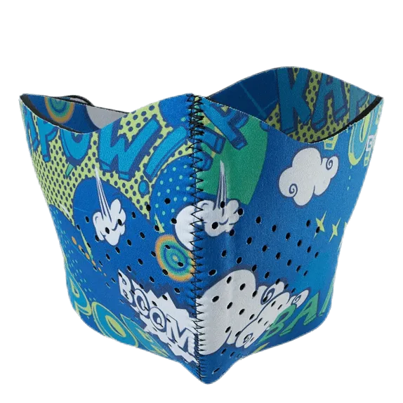 Jr Printed Facemask Blue