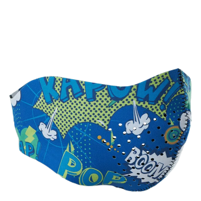 Jr Printed Facemask Blue