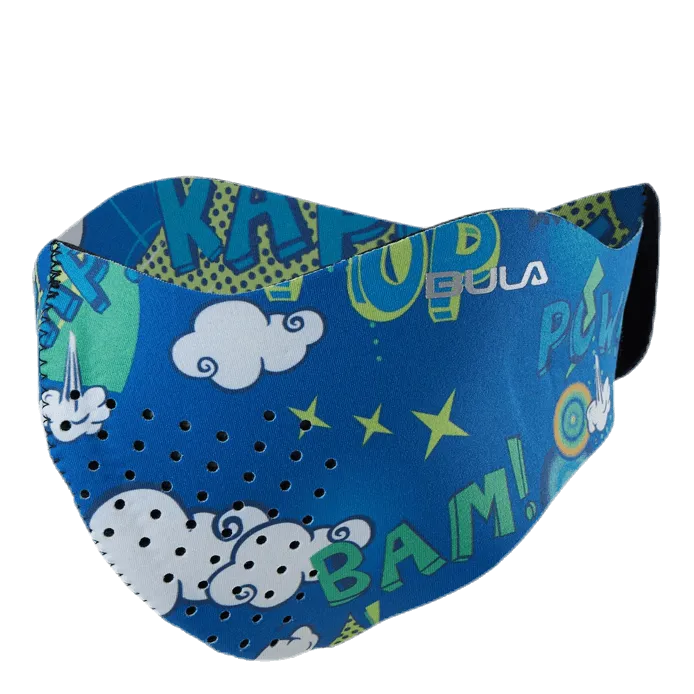 Jr Printed Facemask Blue