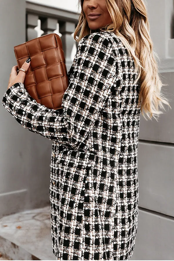 Making Statements Plaid Tweed Blazer