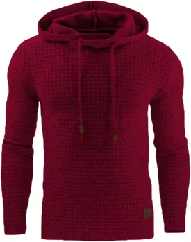 Men's Geometric Print Hooded Sweatshirt Casual Aztec Printing Sweatshirt Fashion Button Down Retro Streetwear