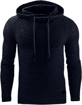 Men's Geometric Print Hooded Sweatshirt Casual Aztec Printing Sweatshirt Fashion Button Down Retro Streetwear