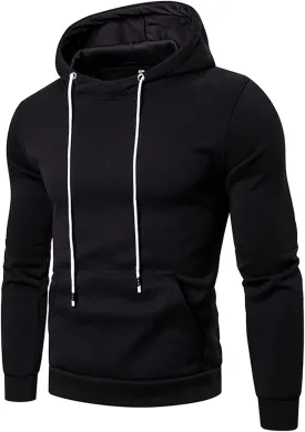Men's Gym Workout Active Pullover Lightweight Hoodies Long Sleeve Casual Hooded Sweatshirt with Pockets Fleece Hoody
