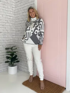 MONARI JERSEY ZIP PANTS
