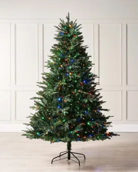 Pre-lit Grand Alaskan Fir Christmas Tree, Multi Colour, 5 ft