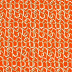 Printed Crepe Knit - TRICIA - 008 - Orange