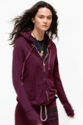 Super Fluff Zip Hoodie Eggplant