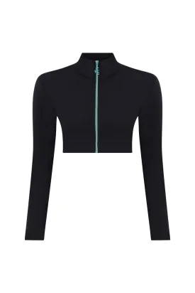 Theresa Black Crop Top